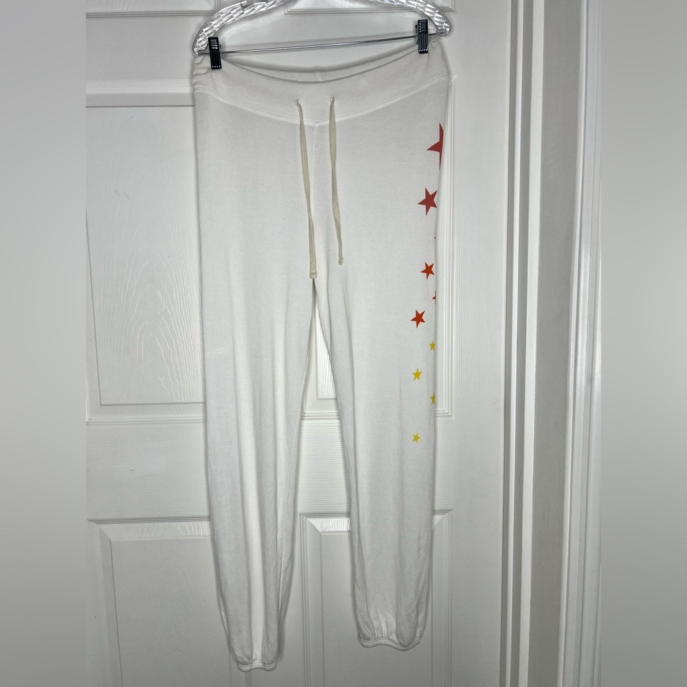 Sundry White Joggers Stars Top Sz 2